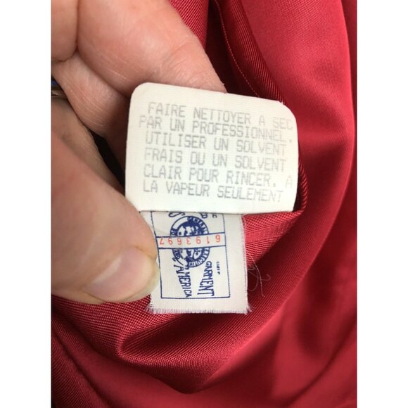 Vtg Eddie Bauer Red Wool Womens Sz M / L Barn Chore Toggle Jacket 80s Preppy - Picture 9 of 9